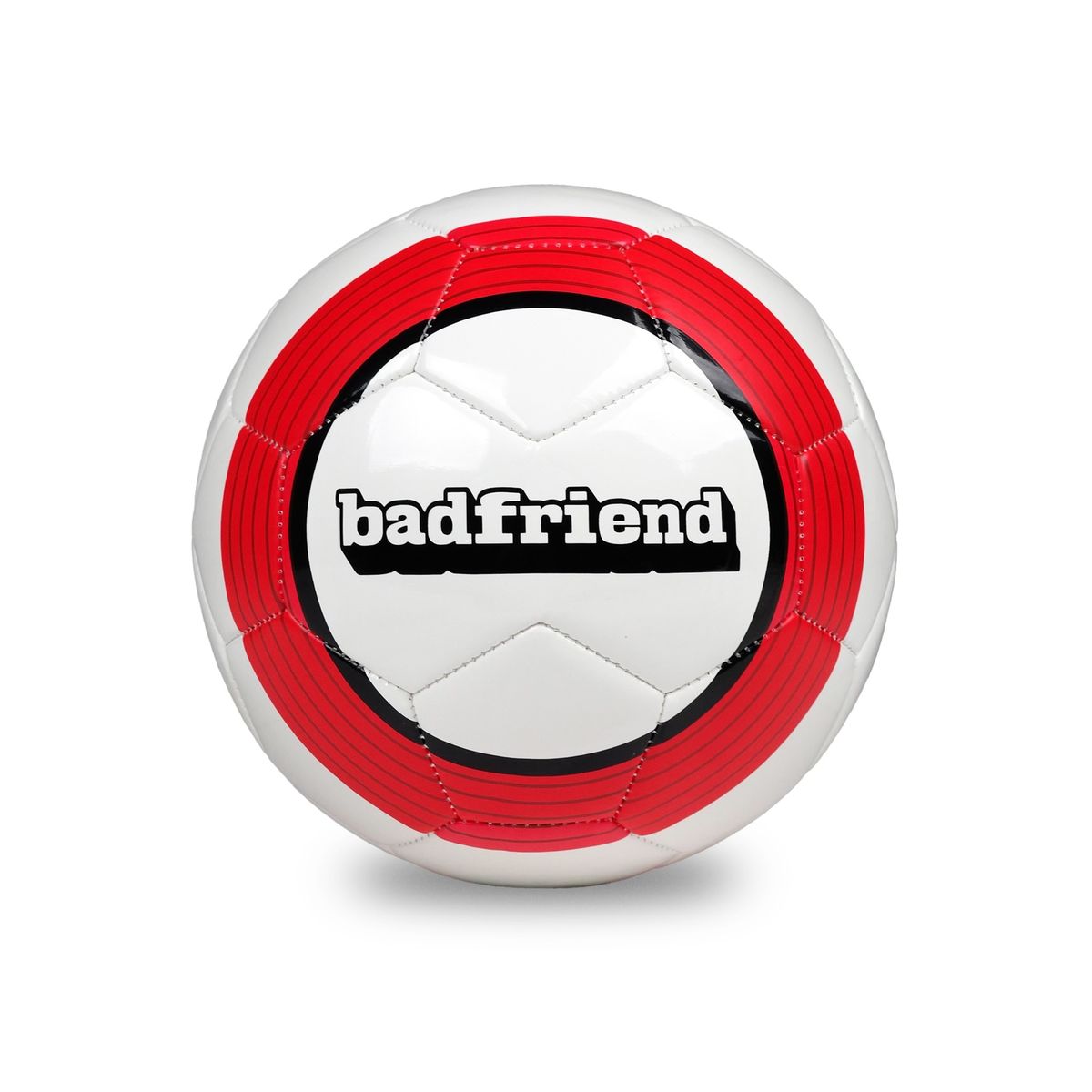 Badfriend Soccer Ball – White/Red