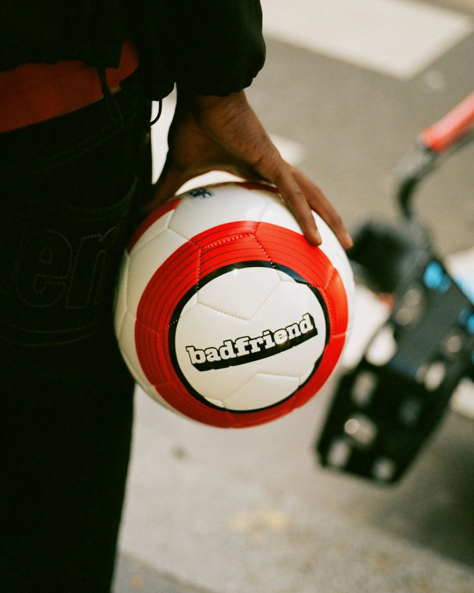 Badfriend Soccer Ball – White/Red
