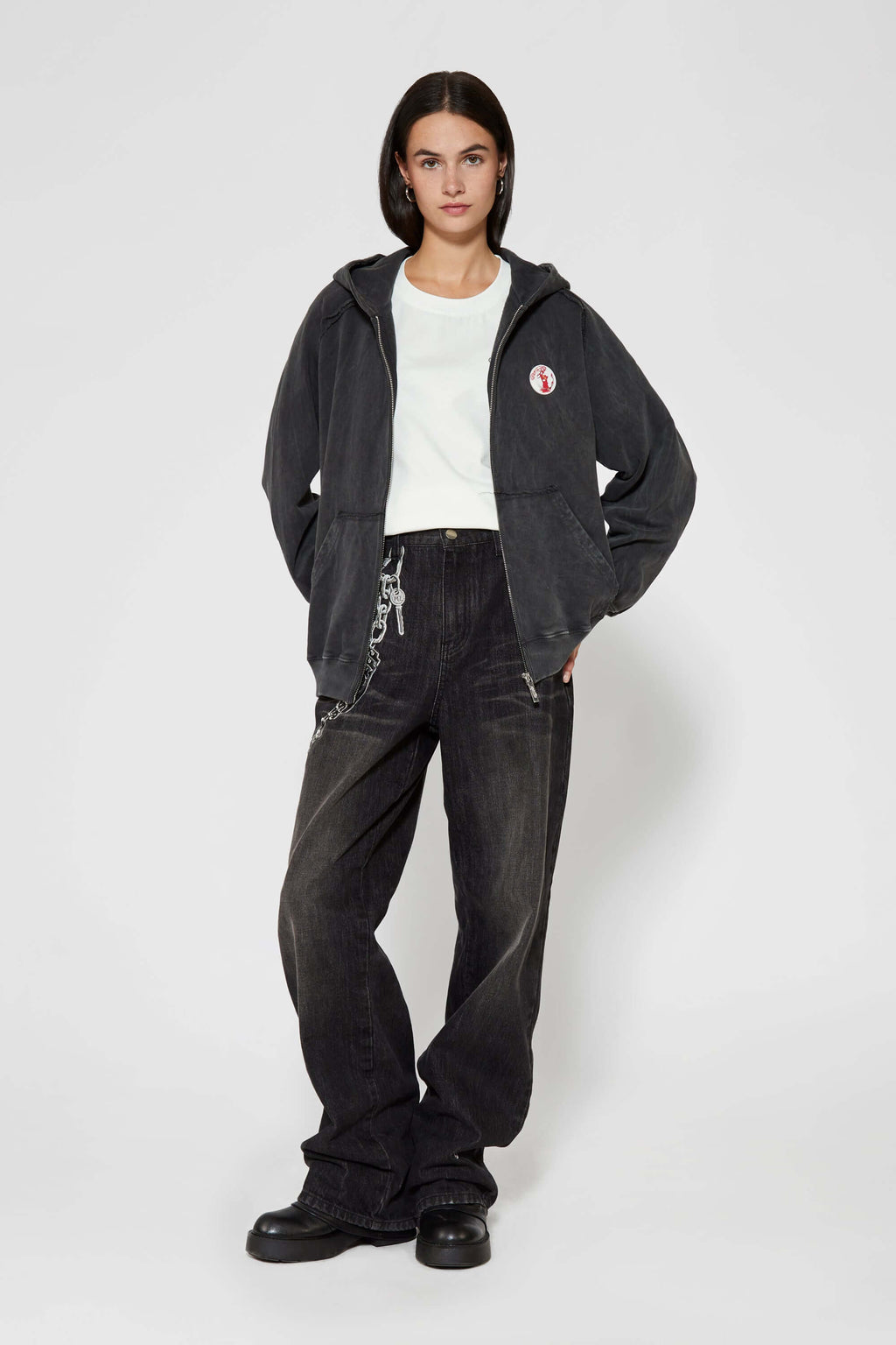 LED Missing Cat Zip-Up