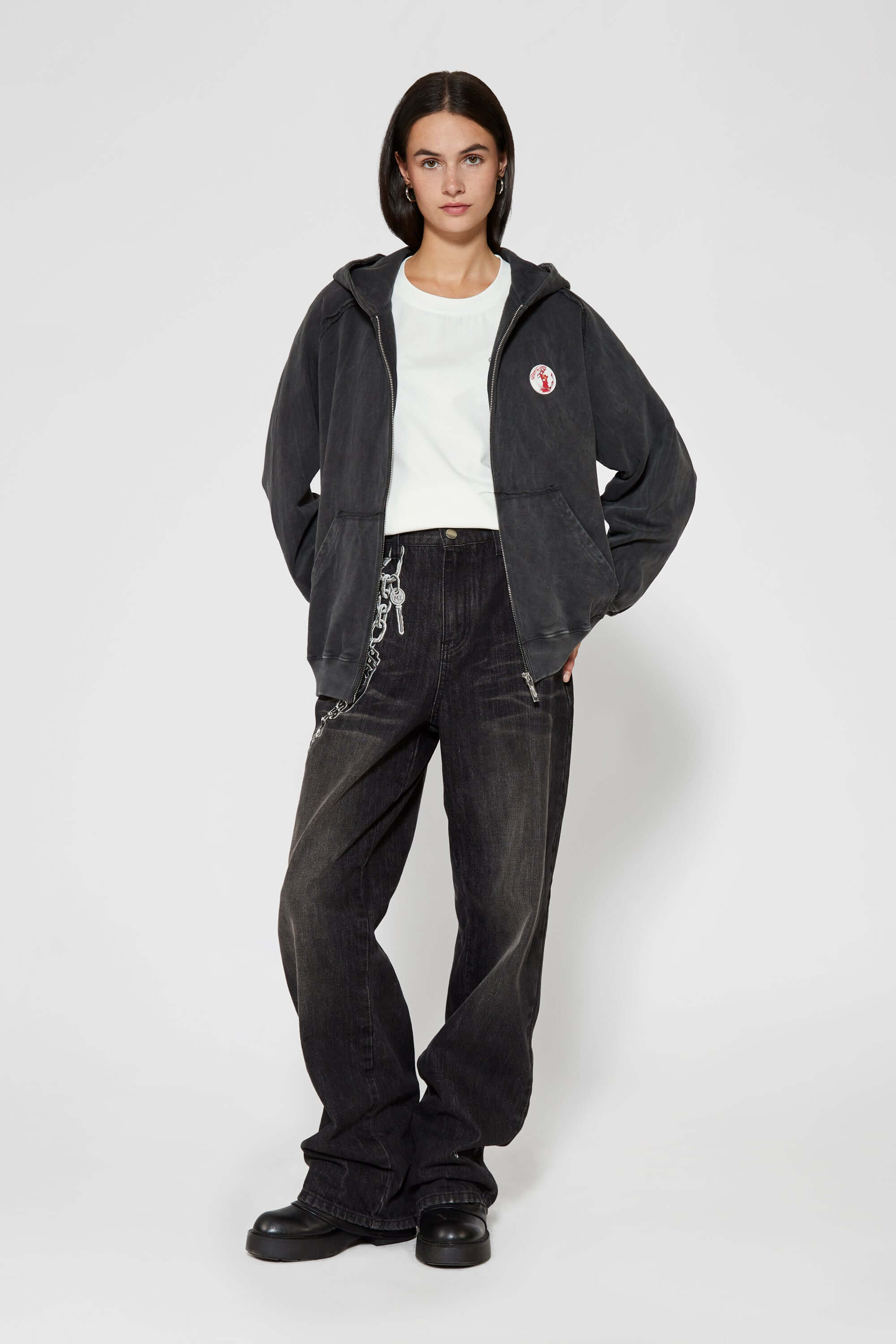 LED Missing Cat Zip-Up