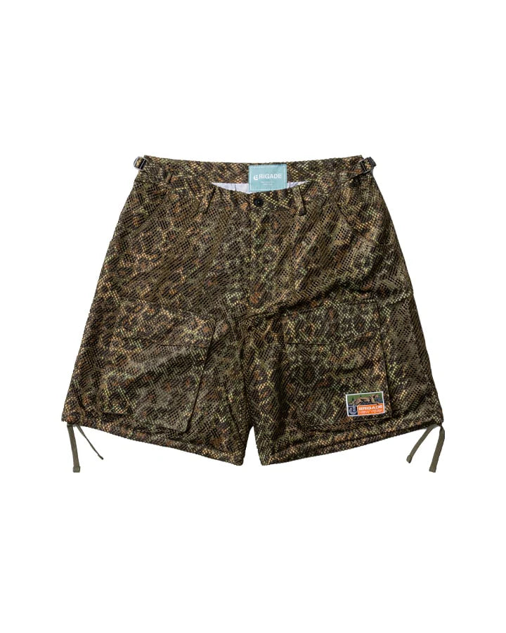 DOUBLE LAYER WIDE CARGO SHORTS - OLIVE – Olive