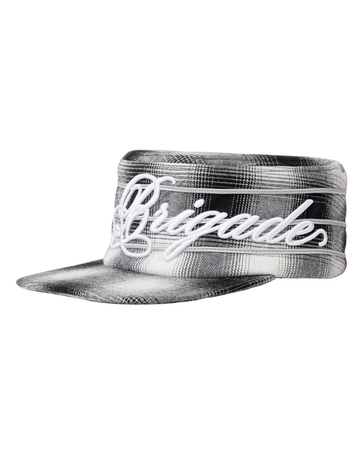 Shadow Plaid Pillbox Hat