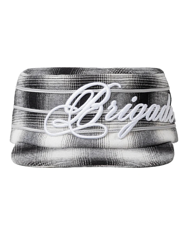 Shadow Plaid Pillbox Hat