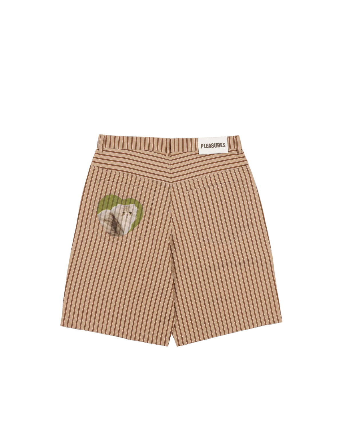 Cat Mirror Shorts – Beige
