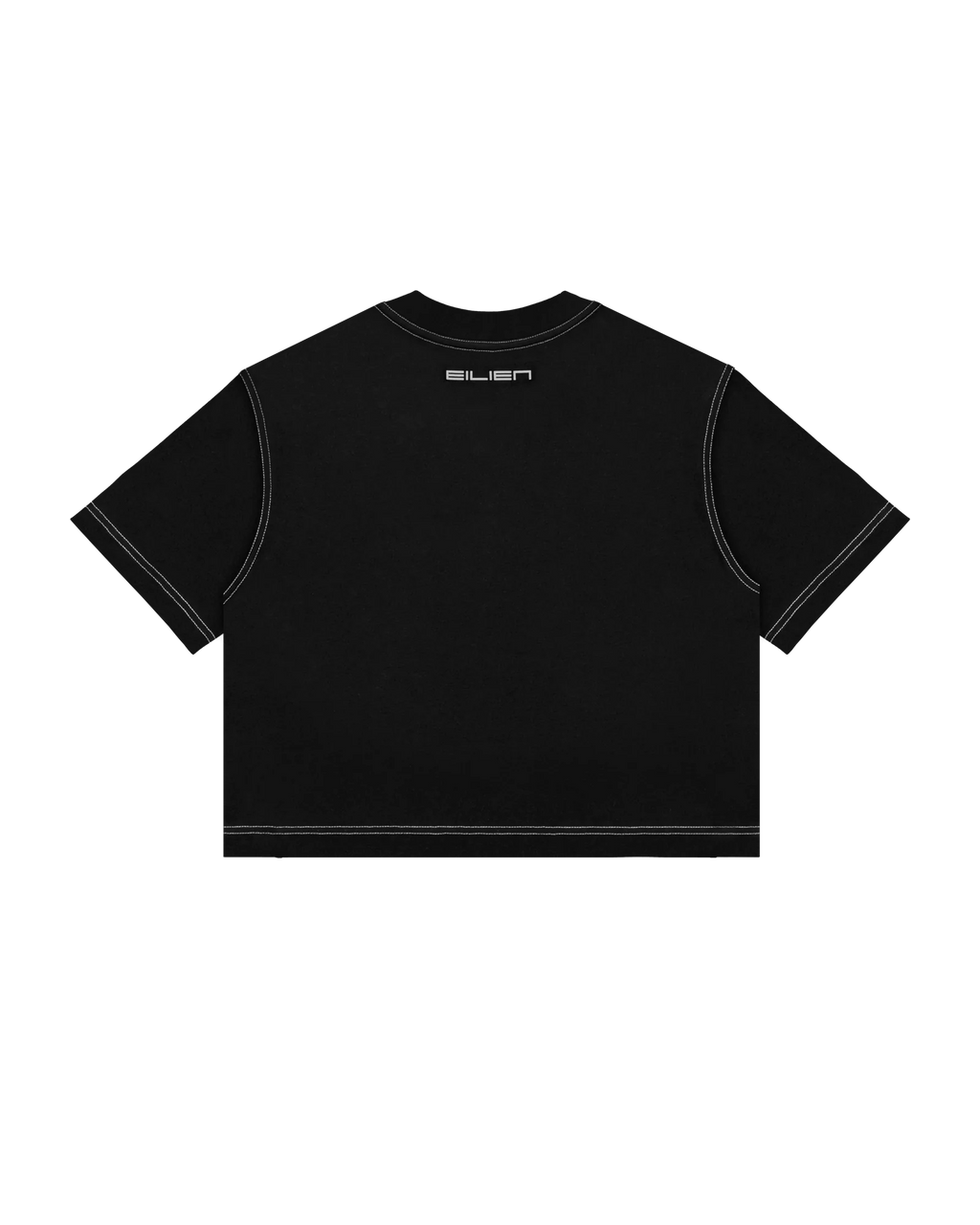 Cropped Framework T-Shirt – EE Monogram – White/Black