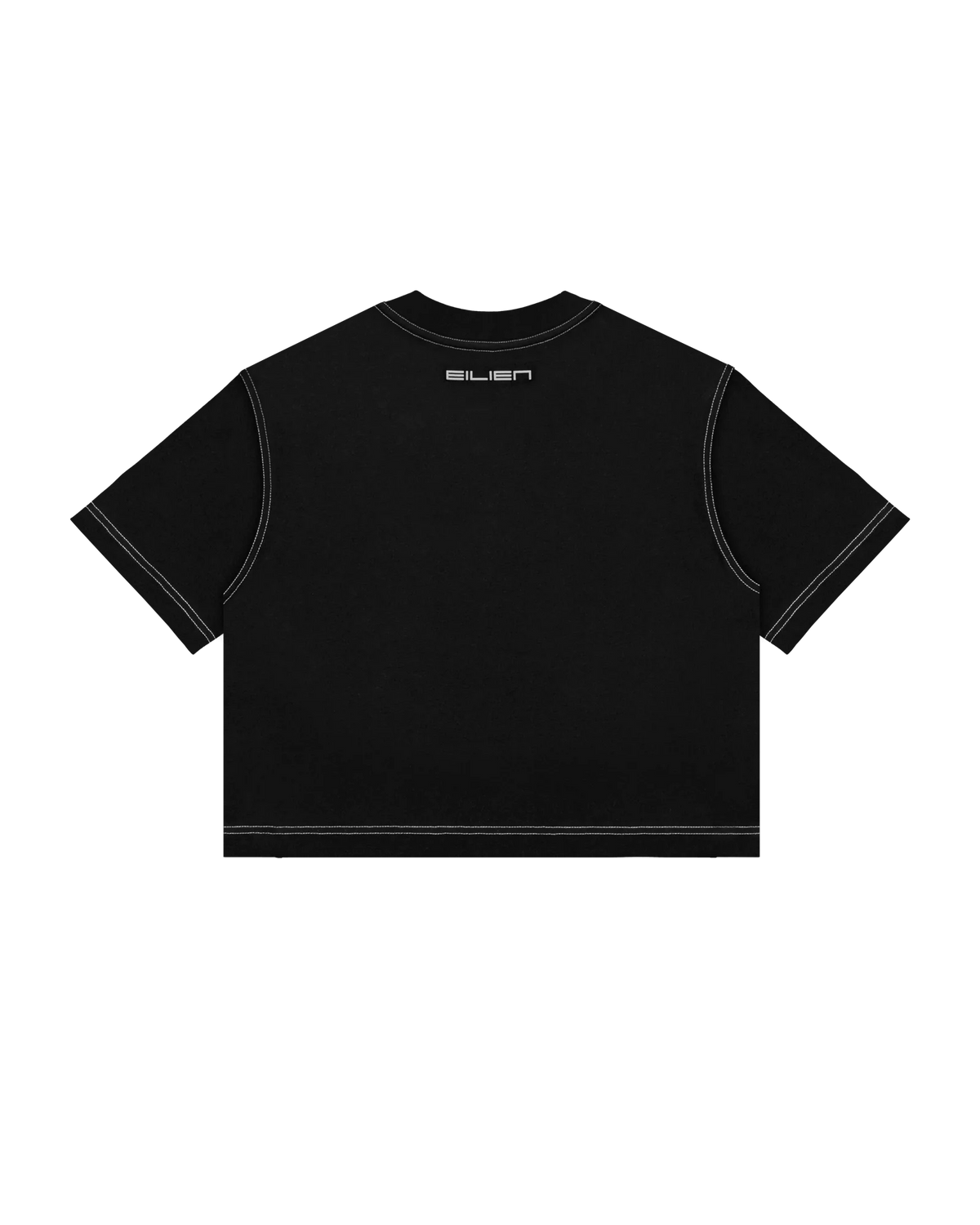 Cropped Framework T-Shirt – EE Monogram – White/Black
