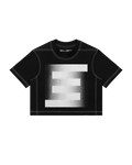 Cropped Framework T-Shirt – EE Monogram – White/Black