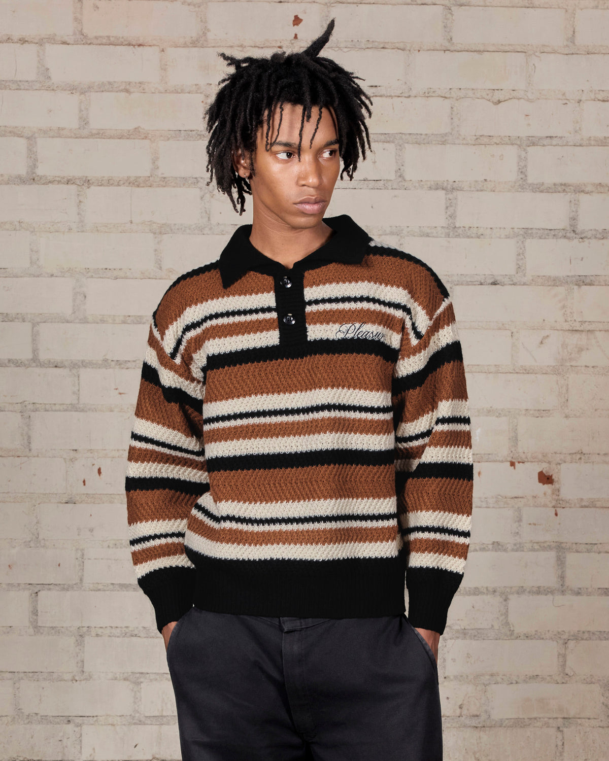 Cooper Polo Sweater – Brown