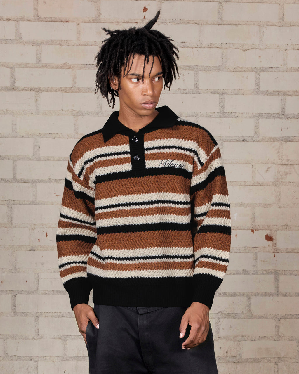 Cooper Polo Sweater – Brown