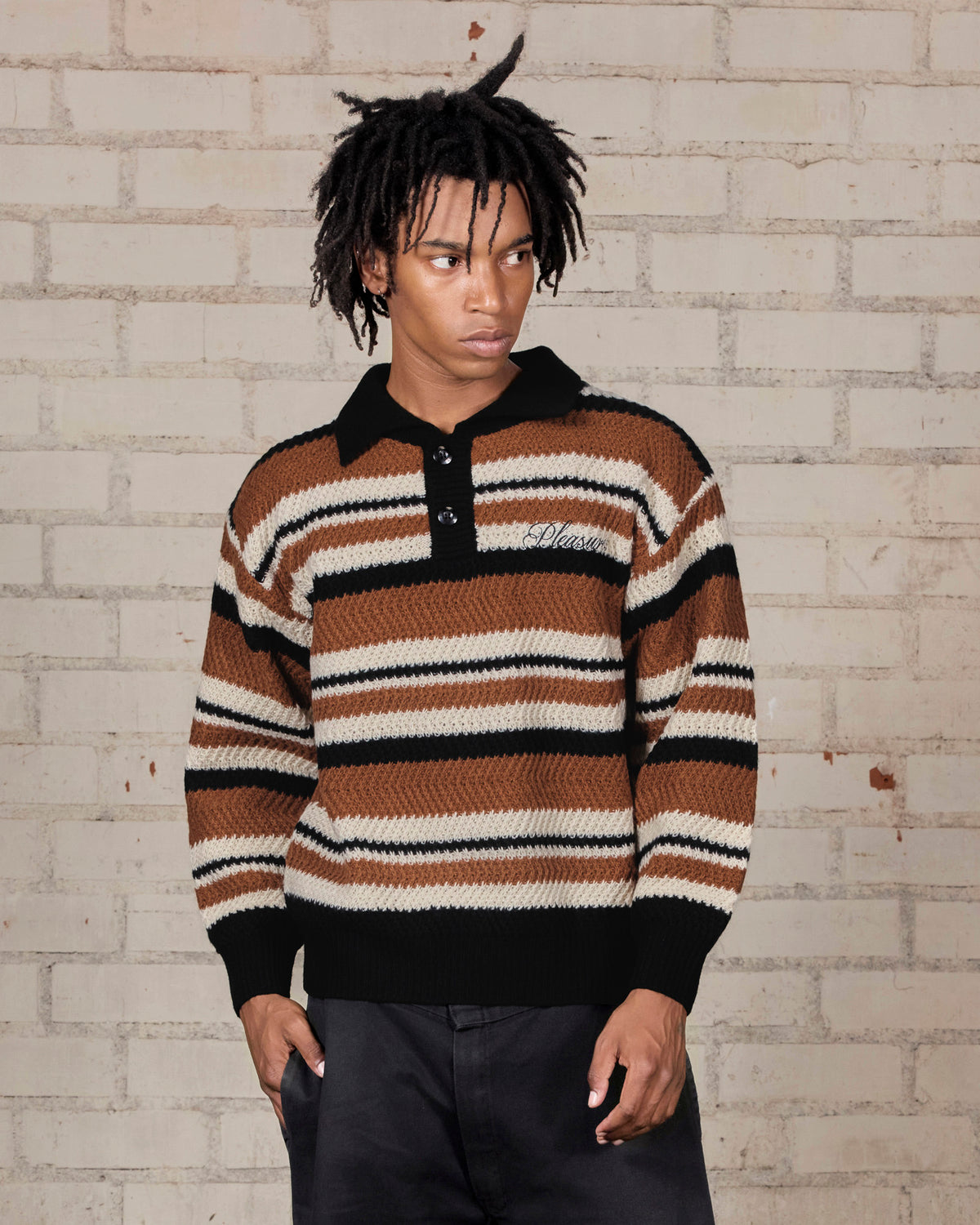 Cooper Polo Sweater – Brown