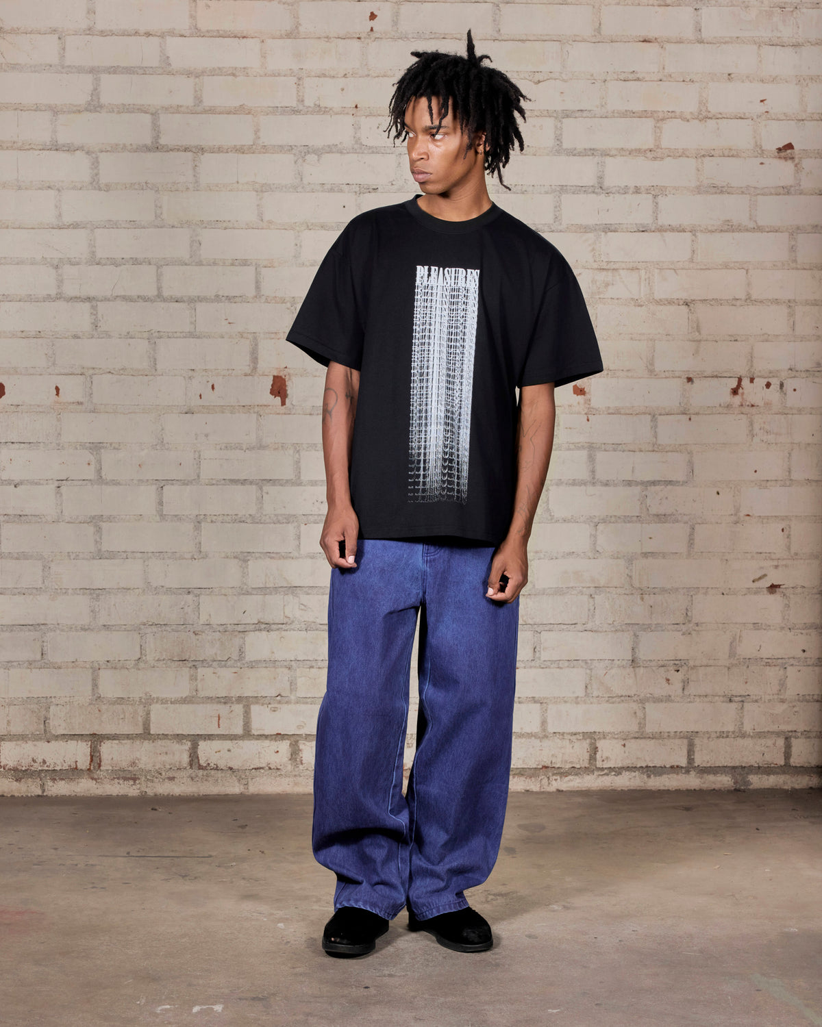 Spray Formula Baggy Jeans – Blue
