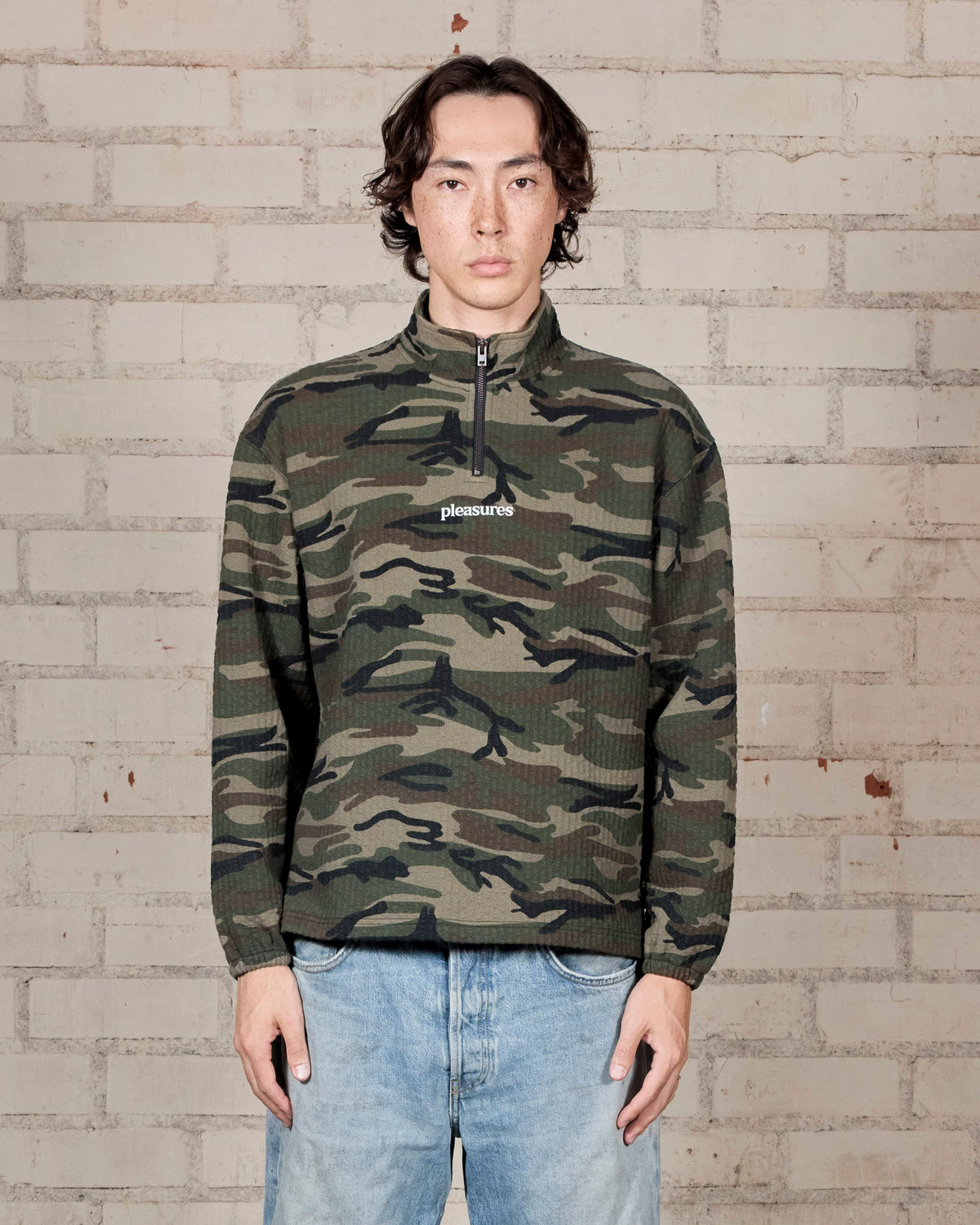 Textured Camo Quarter Zip – Camo