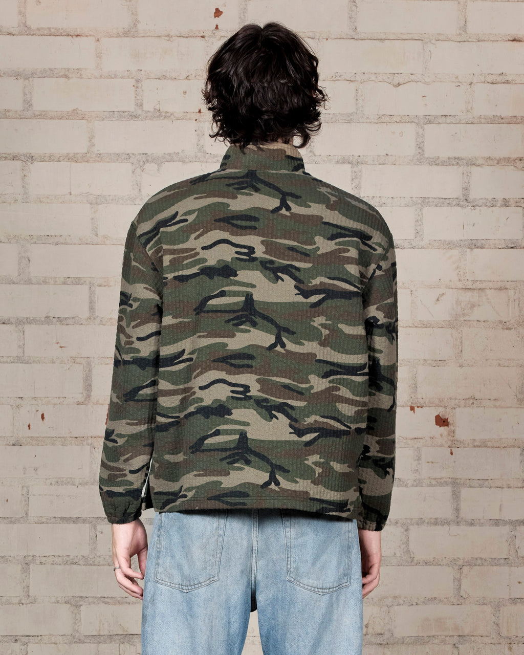 Textured Camo Quarter Zip – Camo