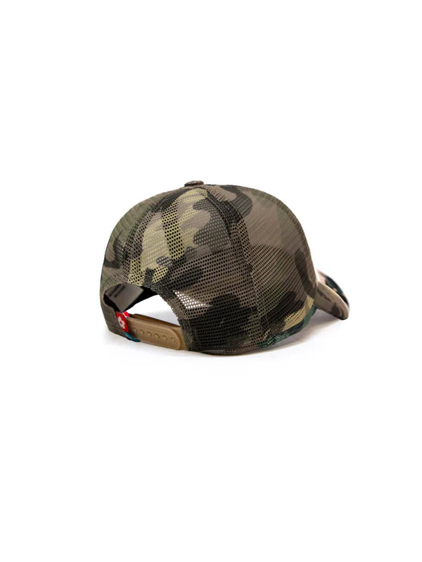 Eye Logo Trucker Hat - Yellow Camo