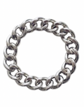 Dave Curb Silver Chain Ring