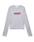 Ratgirl Logo LS/Grey Tee
