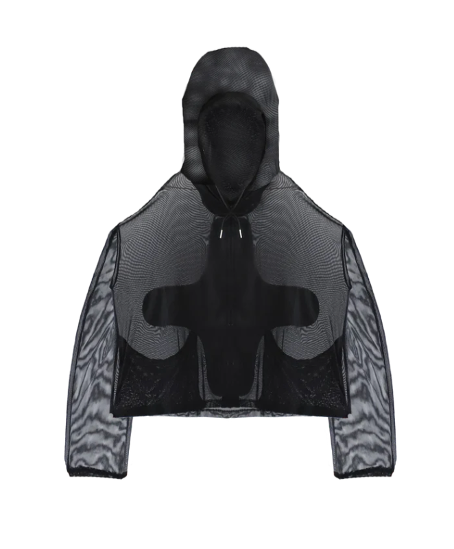 Mesh Zip Up Hoodie