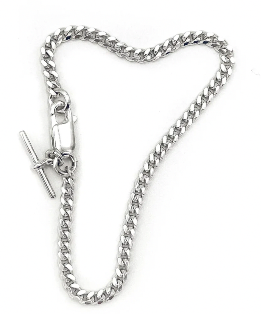 Atlys Cuban Silver Chain Necklace