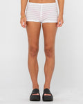 I Kissed A Pearl Booty Short – White